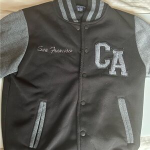 San Francisco Black and Gray Varsity Jacket
